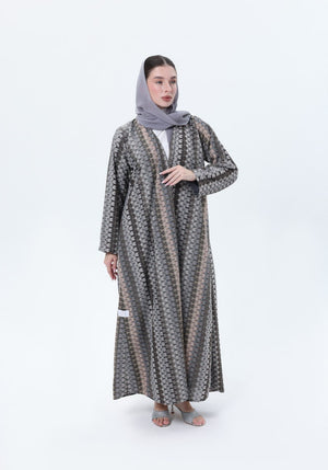 عباية ميسوني رمادي بزري فاخرة