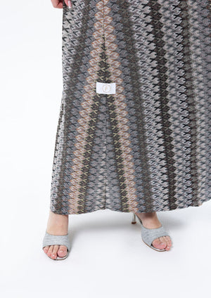 عباية ميسوني رمادي بزري فاخرة