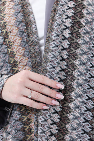 عباية ميسوني رمادي بزري فاخرة