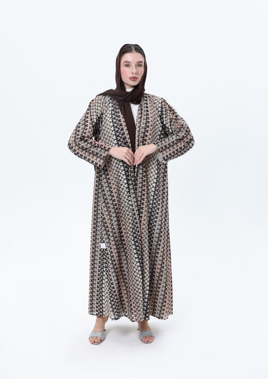 عباية ميسوني بني بزري أنيق