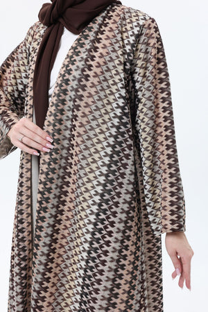 عباية ميسوني بني بزري أنيق