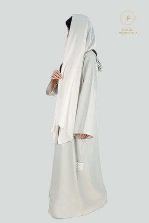 عباية دبل فيس كريب سادة