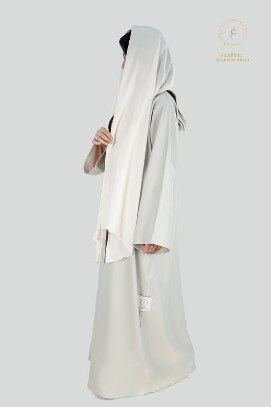 عباية دبل فيس كريب سادة