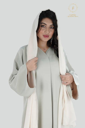 عباية دبل فيس كريب سادة