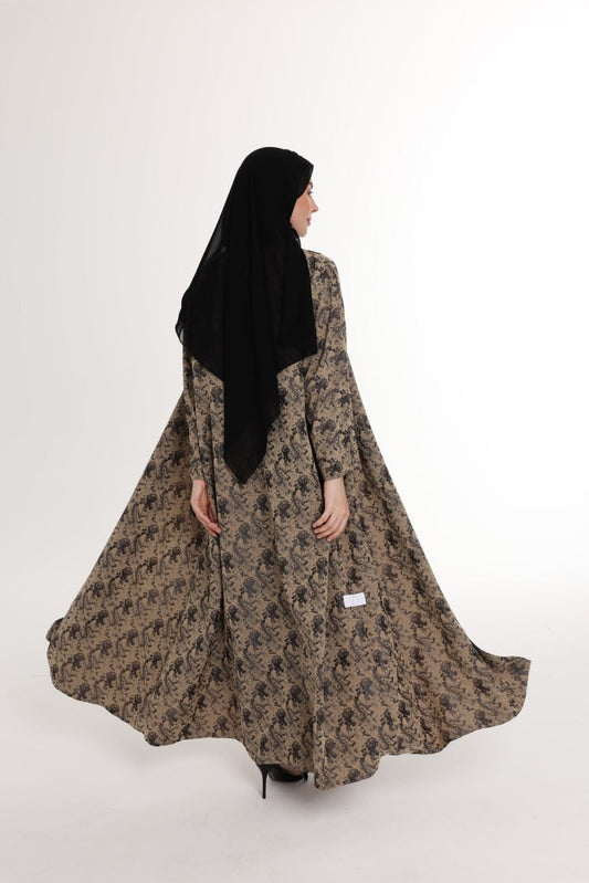 عباية جاكارد ربع كلوش