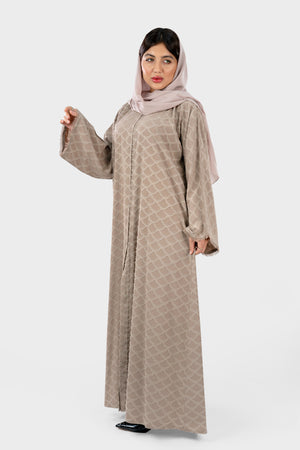 عباية كريب جاكار سادة